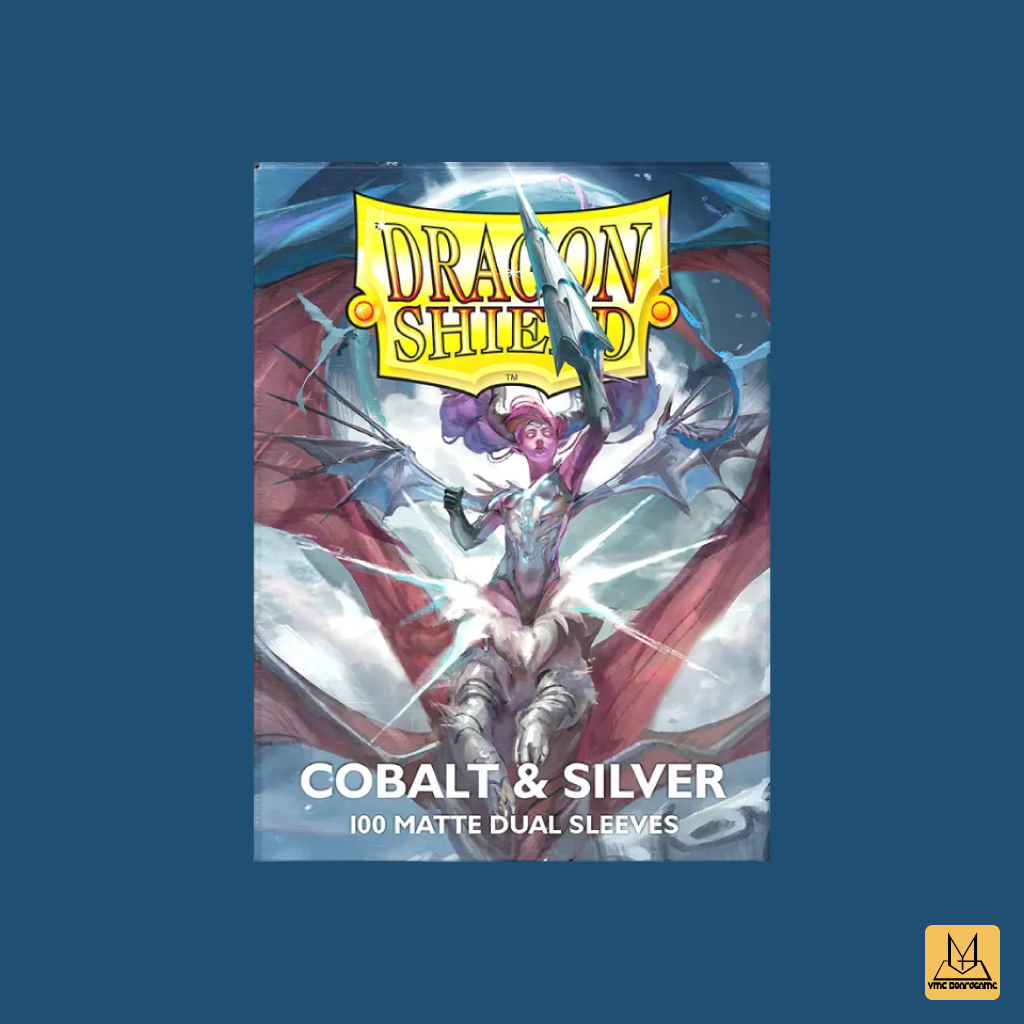 [Dragon Shield] Cobalt & Silver - Standard Size - Matte Dual (AT-15064)